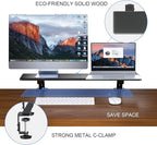 suptek Clamp-on 32 Inch Dual Monitor Desk Mount Riser Shelf Computer Stands for 2 Monitor,Laptop,Printer, Notebook,32.2” x 7.8” x 5.7”