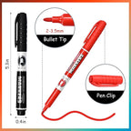 SUQJOY Dry Erase Markers, Bullet Tip Whiteboard Markers, Low Odor Thick Dry Markers, 12 pack Assorted Colors for Kids/Teachers (12 Count 12 Colors)