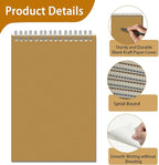 OSIMIG 24 Pack A5 Spiral Notebooks Bulk with Kraft Cover, 8x5.5 Inch Lined Paper Travel Journaling Notebooks, Composition Notebook for School Office Supplies, 80 Sheets 160 Pages