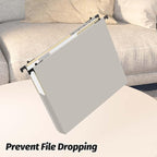 Shutex Extra Capacity Plastic Hanging File Folders,12 Pack Reinforced Expanding Hang Folder Letter Size,Accordian Pocket,Heavy Duty 2 Inch Expansion, Hard Hanging Folder Organizer for Office Home,Grey