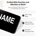Custom Engraved Name Tags, Magnetic Black and White Name Tags, Personalized Name Tags, 1.5x3 Inches, Durable Engravable Impact Material, Made in The USA by My Sign Center