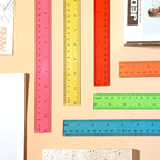 120 Pack 12 Inch Plastic Rulers Bulk for Back to School Supplies Flexible Transparent Assorted Color Ruler with Centimeters and Inches for Office Usage (6 Colors)