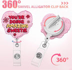 Aoryalps Retractable Badge Reel Holder Retractable with ID Clip for Nurse Nursing Name Tag Card Nursing Student Teacher Doctor Medical Assistant Work Office Clip-Gifts for Nurse