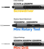 HOTO SNAPBLOQ 3-in-1 Mini Tool Kit for DIY & Craft Projects, Drill Pen, Rotary Tool & Precision Screwdriver with Magnetic Modular System, 114 Accessories for Jewelry Making, Model Craft & Creative Han