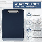 Sooez Clipboard with Storage, High Capacity Nursing Clip Board 8.5 x 11 with Pen Holder & Low Profile Clip, Plastic Clipboards Case Box, Teacher Must Haves School Office Supplies,Letter Size/ A4