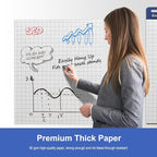 Comix Grid Sticky Easel Pad, 25 x 30 Inches Flip Chart Paper for Teachers, Large Self-Stick Pads for Office School, 30 Sheets/Pad, 10 Pads/Pack