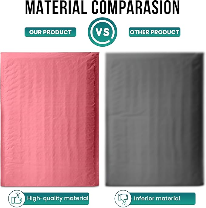Levex - #000 4" x 8" [5 Pack] Pink Poly Bubble Mailers, Padded Envelope Mailers, Packing Envelope & Mailing Bags for Shipping
