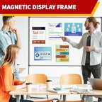 JR-MOV Rigid Magnetic Sign Holder 8.5 x 11 - Clear Plastic Magnetic Frames for Refrigerator Top Loaders Wall Sign Holder, Self Adhesive Frames for Walls Door Window Magnetic Picture Frame 10 Pack
