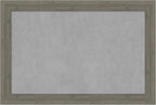 Amanti Art Grey Framed Magnetic Board 25x37 Large Vision Board for use with Magnets, 100% Metal Sheet to Display Items as Office Decor or for Home Organization in mudroom, Kitchen or Kids Room