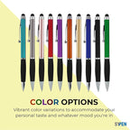 SyPen Personalized Pens With your Custom Logo or Text-300 Pack Bulk-for Businesses, Parties, and Events, 2 in 1 Ballpoint Pen & Stylus for Touchscreen Devices, Orange Barrel, Black Ink