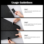 LECEHIVO 12 Pcs Acoustic Desk Divider with Pushpins 16 x 24 Inch Freestanding Privacy Table Panel for Noise Reduction, Visual Distractions Absorbing Sound Proof Cubicle