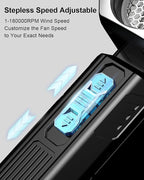 Electric Air Duster, Mini Vacuum Cleaner - 180000 RPM Turbo Fan 2-in-1 Compressed Air Duster & Vacuum Stepless Speed Adjustable for Dust Debris Removal Keyboards Electronics Home Auto Outdoor Use