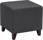 Edeco Ottoman with Square Cube Design, 16 Inch Footstools and Ottomans Small, Large Load Capacity, Square Foot Rest Ottoman for Living Room