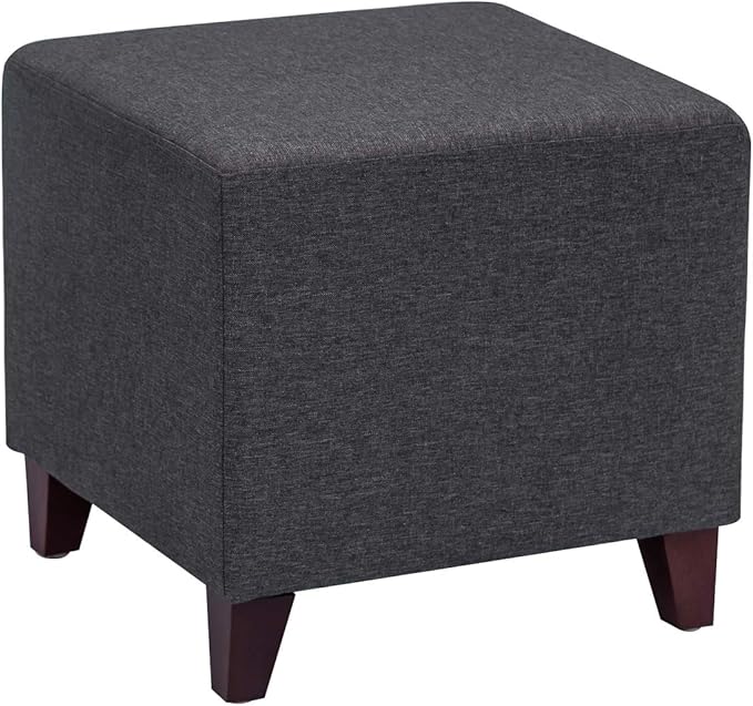 Edeco Ottoman with Square Cube Design, 16 Inch Footstools and Ottomans Small, Large Load Capacity, Square Foot Rest Ottoman for Living Room