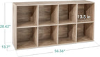 Best Choice Products 8-Cube Storage Organizer, 13.5in Shelf Opening, Bookcase, Display Shelf, Customizable w/ 2 Removable Back Panels – Greige