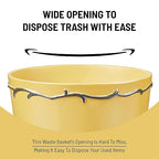 Zahari Home Decorative Trash Can for Bathroom, Office & Bedroom - 2.1 Gallons Stylish & Small Trash Can for Dorms, Desktop & Restroom - Chic Waste Basket for Compact Spaces, Poppy Fields
