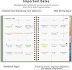 RETTACY 2026-2027 Monthly Planner, Jan 2026 - Dec 2027, Large Size (8.5" x 11"), Agenda, Calendar, 24 Month Tabs, Flexible Plastic Cover, 100 GSM Thick Paper, Spiral-bound (Light Green)