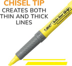 BIC Brite Liner Grip Highlighters, Chisel Tip, 5-Count Pack of Highlighters, Yellow, Ideal Highlighter Set for Organizing and Coloring