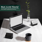 SHIQIKEJIPTY 2 Pack Black Index Card Holder 3 X 5 Note Card Organizer Acrylic Index Card Box Flash Card Storage Box Postcard Display Stand Business Card Holder Desktop for Business Office(No Card)