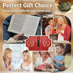 Personalized Mark Bookmark with Pen Holder, Leather Magnetic Book Marker 26 Letters,Custom Initials Page Marks, Gifts for Book Lovers Readers Men Women (Red, C)