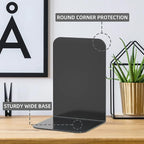 VFINE Bookends 3 Pairs, Black Metal Book Ends, Heavy Bookends for Shelves, Book Stopper for Heavy Books, Book Organizer for Home Office School Supplies