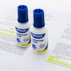 BAZIC Products Correction Fluid (0.7 oz / 20 ml), Soft Bristle Brush Applicator, Instant Corrections Pen White Out Wipe Out Liquid (2/Pack), 24-Packs