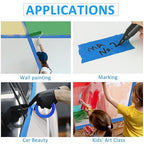 Oleitodh 22 Rolls Blue Painters Tape Bulk 2 inch x 55 Yards, Painters Masking Tape No Residue Wall Painting Tape Artist Tape Trim Edge Finishing Tape for Wall Painting Decoration DIY Supplies