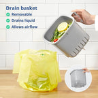 Blue Ginkgo Kitchen Compost Bin [2.6L / 0.69 GAL] – Filter-Free, Odor-Tight Countertop Food Waste Pail with Handles (Made in Korea, Green)