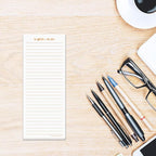Current Personalized Tangerine Color Wash Lined Shopping List Pads -Set of 3, Lined, 50-sheet pads, Choose Color, Add Your Name, Personalized Stationery, Housewarming Gift