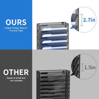 OUTWOLF Hanging Wall File Organizer with Hooks, 12 Tier Vertical Wall Mount File Holder, File Folder Wall Organizer for Office