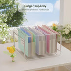 Extra Capacity Hanging File Folders, 3.15" Reinforced Wheat Straw Expanding Hanging Folder Letter Size, Heavy Duty for Filing Cabinets, File Organizer for Office & Home-Mint Green 3Pcs