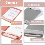 Sooez Clipboard with Storage, High Capacity Nursing Clip Board 8.5 x 11 with Pen Holder & Low Profile Clip, Plastic Clipboards Case Box, Teacher Must Haves School Office Supplies,Letter Size/ A4