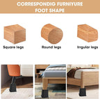 MXMZHXU Bed Risers 2 inch, 3 inch, 4 inch, 6 inch or 8 inch Heavy Duty Furniture Risers, Up to 6000 Lbs L Shaped Design Bed Lifts Blocks for Couch Desk Sofa Table (Dark Brown 4 Pack, 6 Inch)