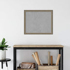 Amanti Art Silver Framed Magnetic Board 22x26 Medium Vision Board for use with Magnets, 100% Metal Sheet to Display Items as Office Decor or for Home Organization in mudroom, Kitchen or Kids Room