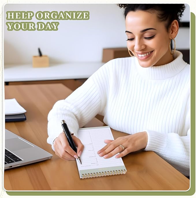 Thboxes 2 Packs To Do List Notepad, Totally 208 Pages To Do List Notebook A5 Undated Daily Planner Notepad with Transparent Cover and Task Checklist Home Office School Supplies, Simple Style