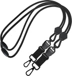 Fishent 2 Pack Breakaway Neck Lanyards for ID Badges, Adjustable Sturdy Round Cord Heavy Duty Key Lanyard with Detachable Buckle for Men Women Car Keys Card Holder