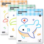 JUPITEARTH Sketch Pads, 3-Pack 50 Sheets 9x12 Inch Drawing Pad, Acid-Free Thickened Glue-Bound Sketchbook, Art Supplies, Drawing Paper for Coloring Painting for School