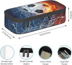 SNAPMADE Soccer Pencil Case for Boys Teens Men, Sports Pencil Box with Soccer Balls Pattern, Large Capacity Durable Pencil Pouch Storage Pen Bag Organizer Stationery for Adults Work Office