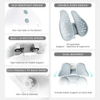 ZZWS Foldable Ergonomic Back and Lumbar Support with Adjustable Inflatable Lumbar Cushion for Good Posture Correction and Back Pain Relief, Perfect for Office, Floor Seat and Work from Home