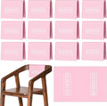 Buryeah 12 Pcs Reserved Seating Signs for Chairs Church Pew Reserved Chair Signs Placeholder with Printed Words for Weddings Parties Celebrations Receptions Church or Event (Pink)