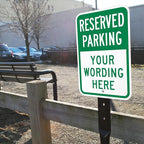 SmartSign "Reserved Parking, Your Text" Custom Sign | 12" x 18" Aluminum, Made in USA