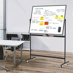 olling Whiteboard/w Height Adjustable, Mifuro 48 x 36 Large Portable Dry Erase Board with Stand and Wheels for Office,Classroom &School, Black