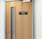 Maintenance Room Sign, Premium Durable Acrylic Material, Super Strong Adhesive, Quick Installation, Suitable for Your Home and Business (9 × 3 Inches, Black)