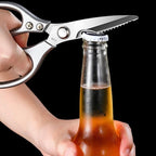 Kitchen Scissors All purpose, Have duty Stainless Steel Cooking Shears for Cutting Meat,Chicken, Poultry, Fish, Herbs, Seafood Scissors with Comfort Grip siver