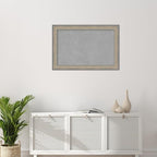 Amanti Art Silver Framed Magnetic Board 25x37 Large Vision Board for use with Magnets, 100% Metal Sheet to Display Items as Office Decor or for Home Organization in mudroom, Kitchen or Kids Room