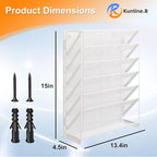 Kuntine.B Wall File Organizer (White, 7 Tier)