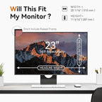 [2 Pack] 23 Inch Computer Privacy Screen for 16:9 Aspect Ratio Widescreen Monitor, Eye Protection Anti Glare Blue Light Computer Monitor Privacy Filter, Removable Anti-Scratch 23in Protector Film