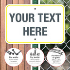 Personalized Custom Customize for Office, Business, Workplace, Home, Airbnb, Delivery Yellow Sign, 12x18 Inches, Rust Free .063 Aluminum, Fade Resistant, Made in USA by Sigo Signs