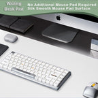 Boutilon Leather Desk Pad Protector,Non-Slip Mouse Pad,Laptop Desk Pad,Office Mouse Mat,Waterproof Leather Desk Blotter,Desk Writing Pad for Office and Home (XXL-White,47.2"x 17")