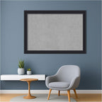Amanti Art Black Framed Magnetic Board 28x40 Large Vision Board for use with Magnets, 100% Metal Sheet to Display Items as Office Decor or for Home Organization in mudroom, Kitchen or Kids Room